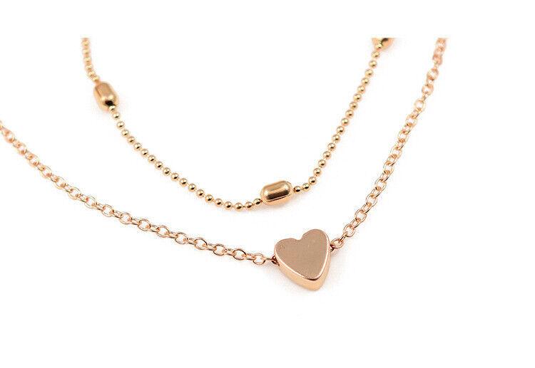 Double Layered Heart Pendant Necklace