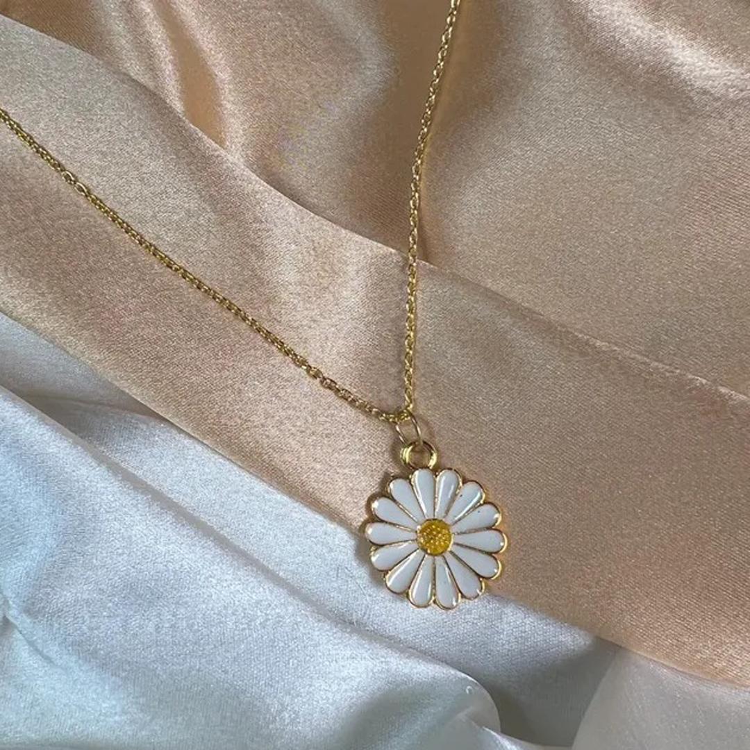 Gold Plated Flower Necklace