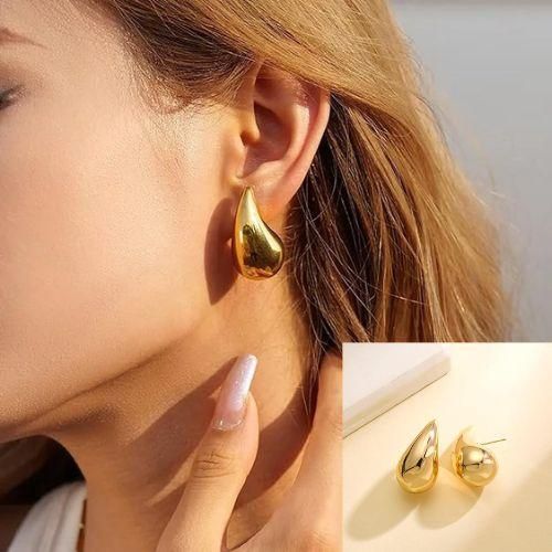 Teardrop Gold Earrings