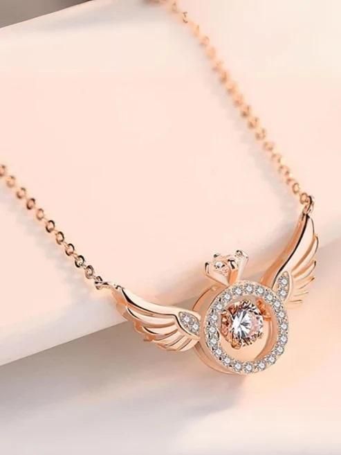 Rose Gold Wings Pendant