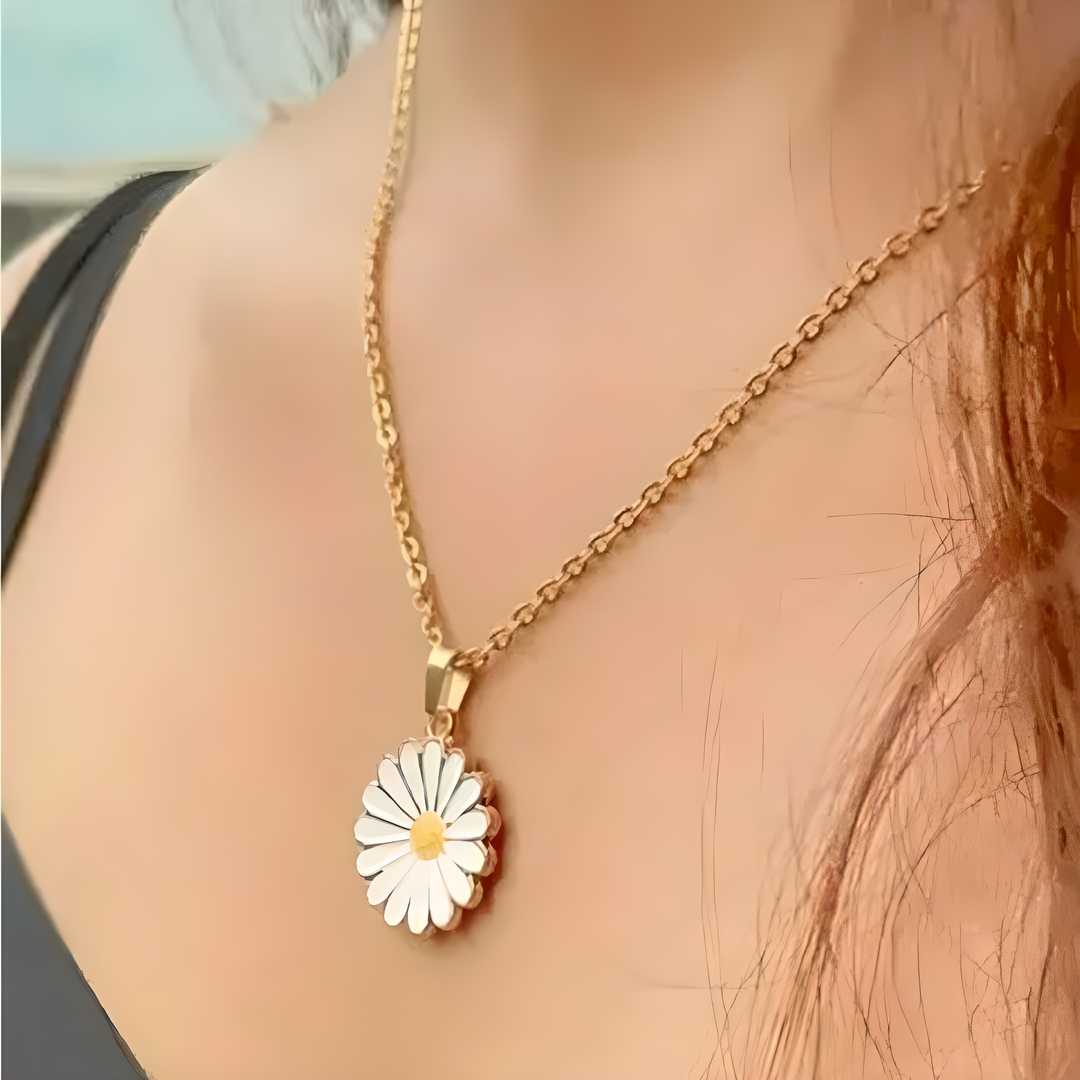 Gold Plated Flower Necklace